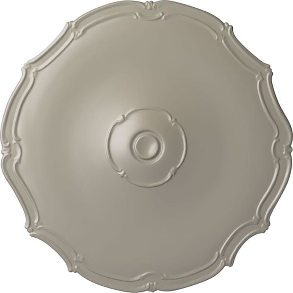 Ekena Millwork Pompeii Ceiling Medallion (Fits Canopies up to 2"), Hand-Painted Pearl White, 18 7/8"OD x 1 1/2"P CM18POPWS - main
